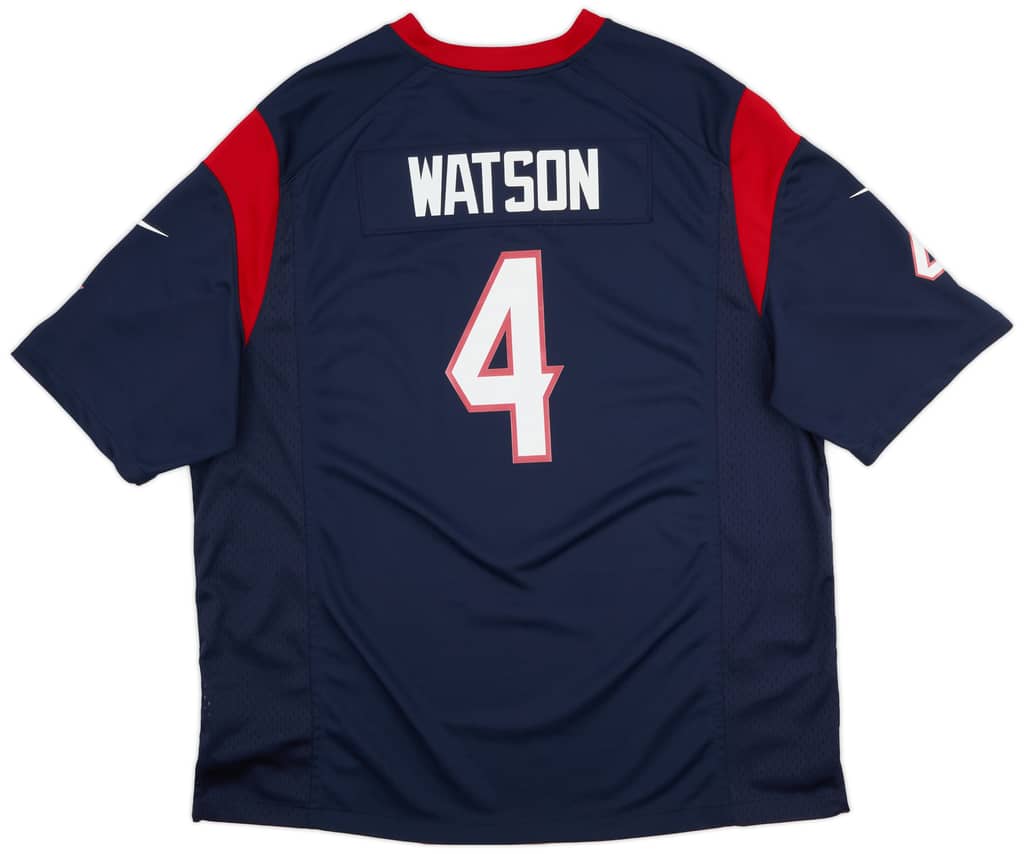 2017 Houston Texans Watson #4 Nike Game Home Jersey (Very Good) XXL