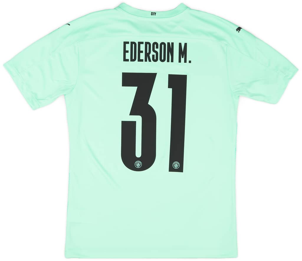 2020-21 Manchester City Player Issue GK Shirt Ederson #31 (M)