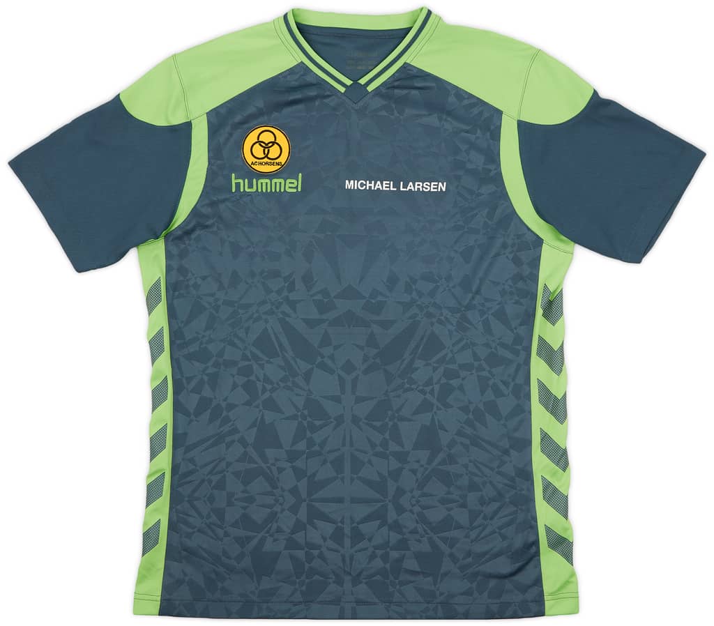 2017-18 AC Horsens Staff Issue Hummel Training Shirt 'Michael Larsen' - 8/10 - (L)
