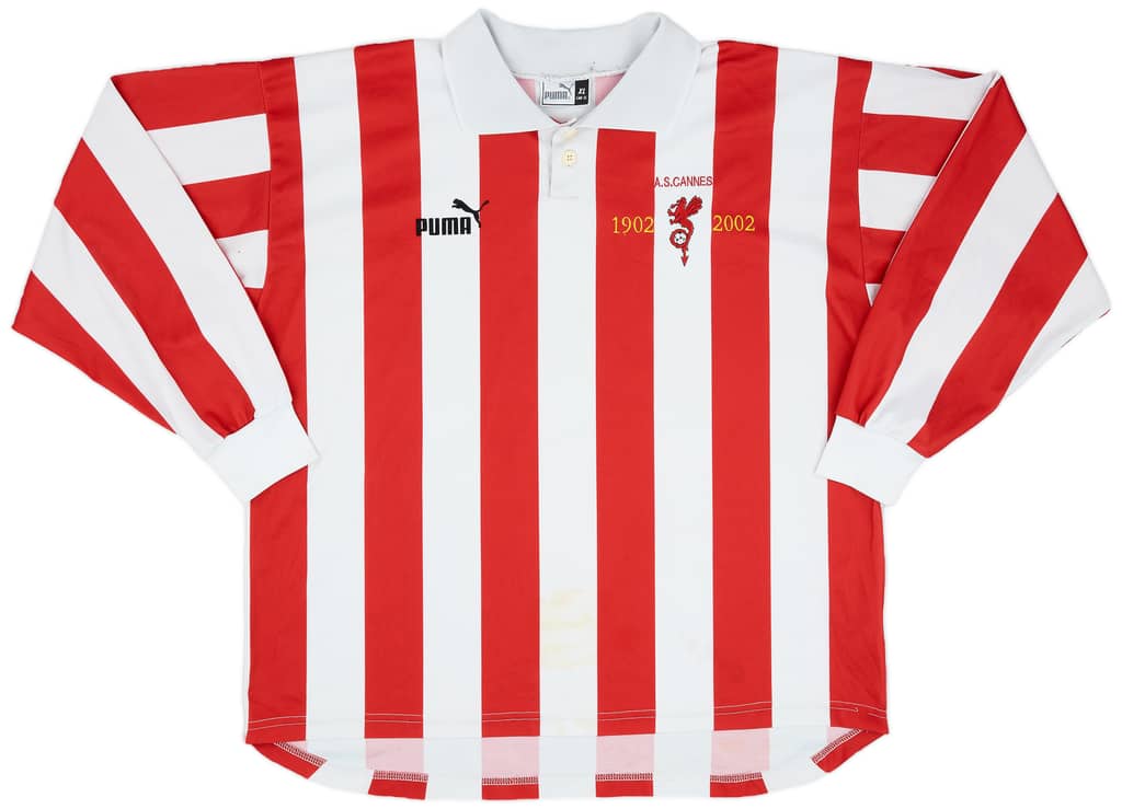 2001-02 AS Cannes Centenary Home L/S Shirt - 6/10 - (XL)