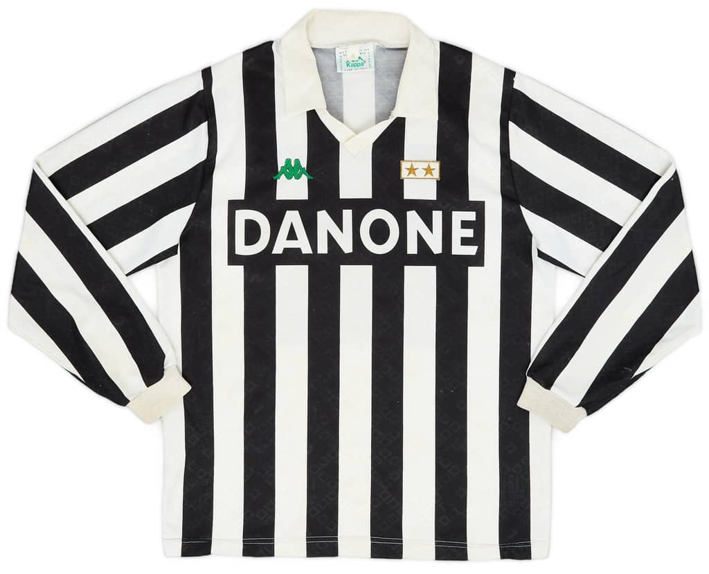 1991-92 Juventus Home L/S Shirt #10 - 8/10 - (M)