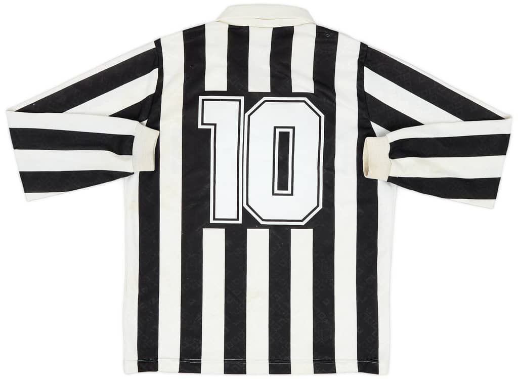 1991-92 Juventus Home L/S Shirt #10 - 8/10 - (M)
