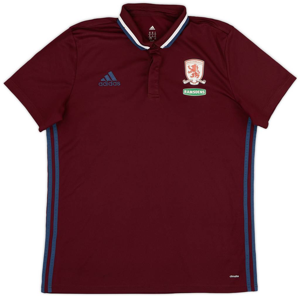 2016-17 Middlesbrough adidas Polo Shirt - 7/10 - (XL)