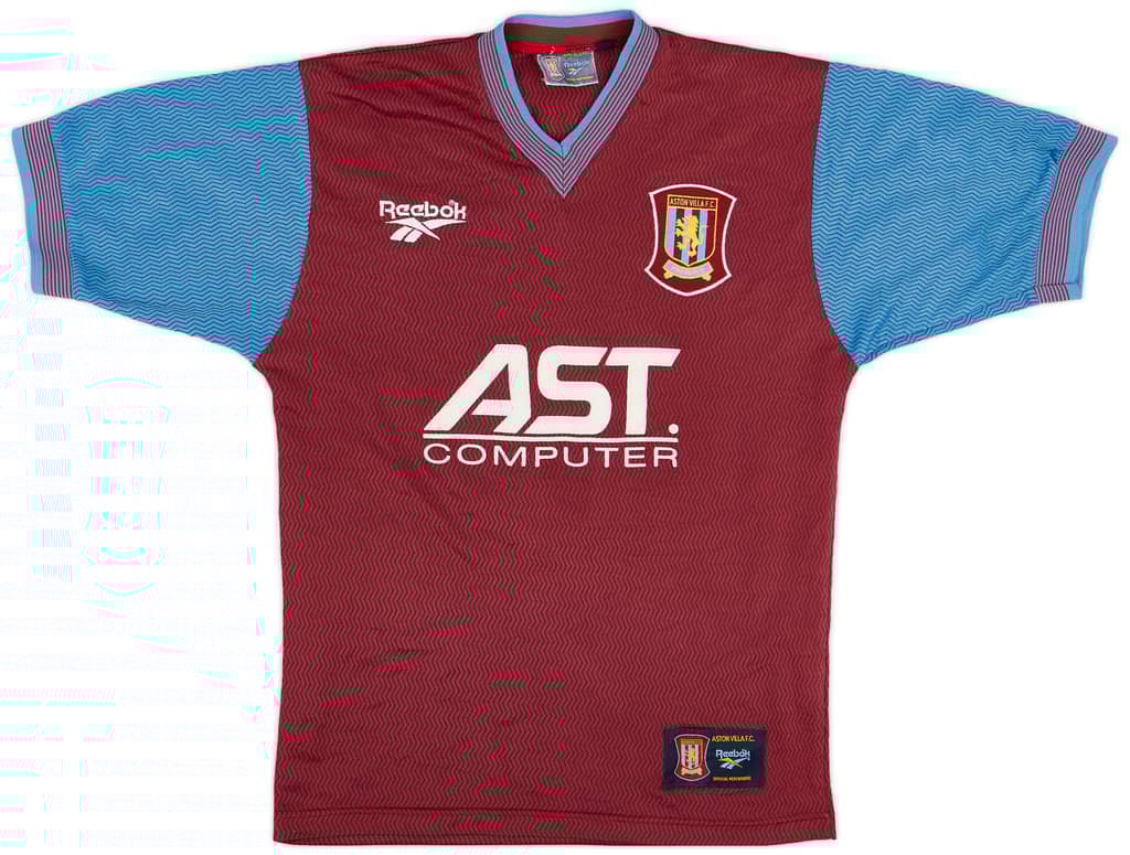 1997-98 Aston Villa Home Shirt Yorke #10 - 6/10 - (S)