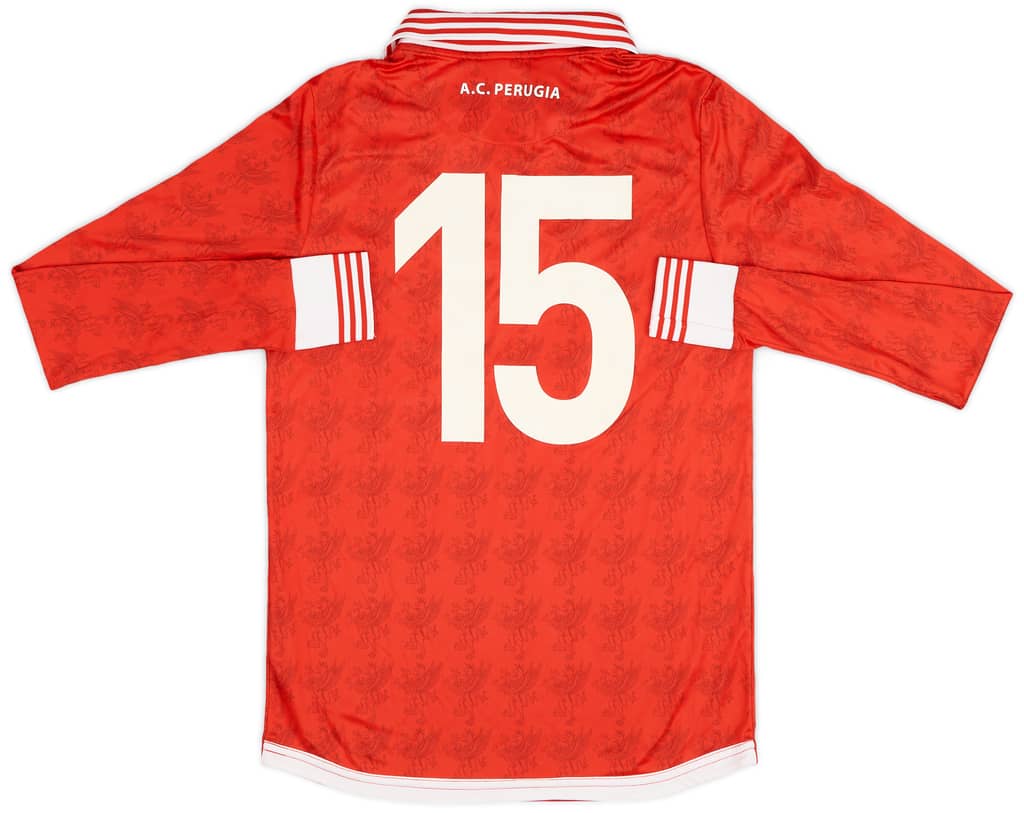 2017-18 Perugia Home L/S Shirt #15 - 9/10 - (XS)