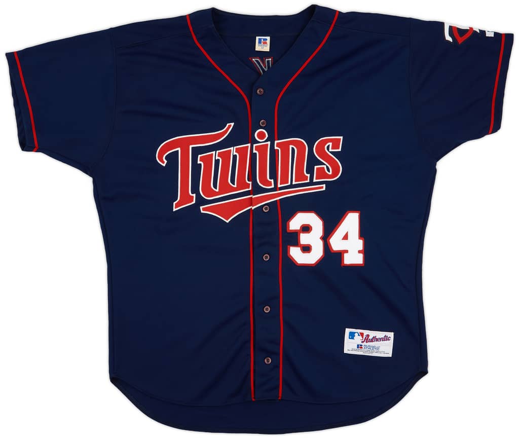 2002 Minnesota Twins Puckett #34 Authentic Russell Athletic Alternate Jersey (Excellent) XXL