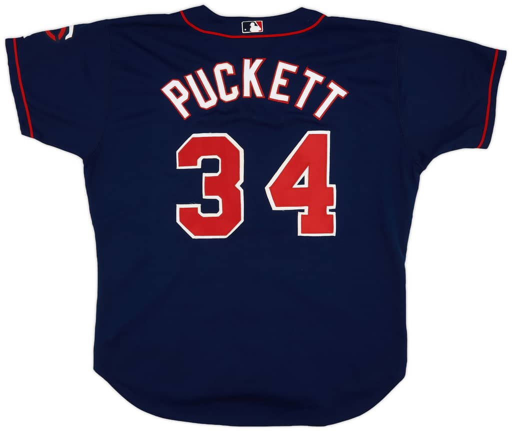 2002 Minnesota Twins Puckett #34 Authentic Russell Athletic Alternate Jersey (Excellent) XXL