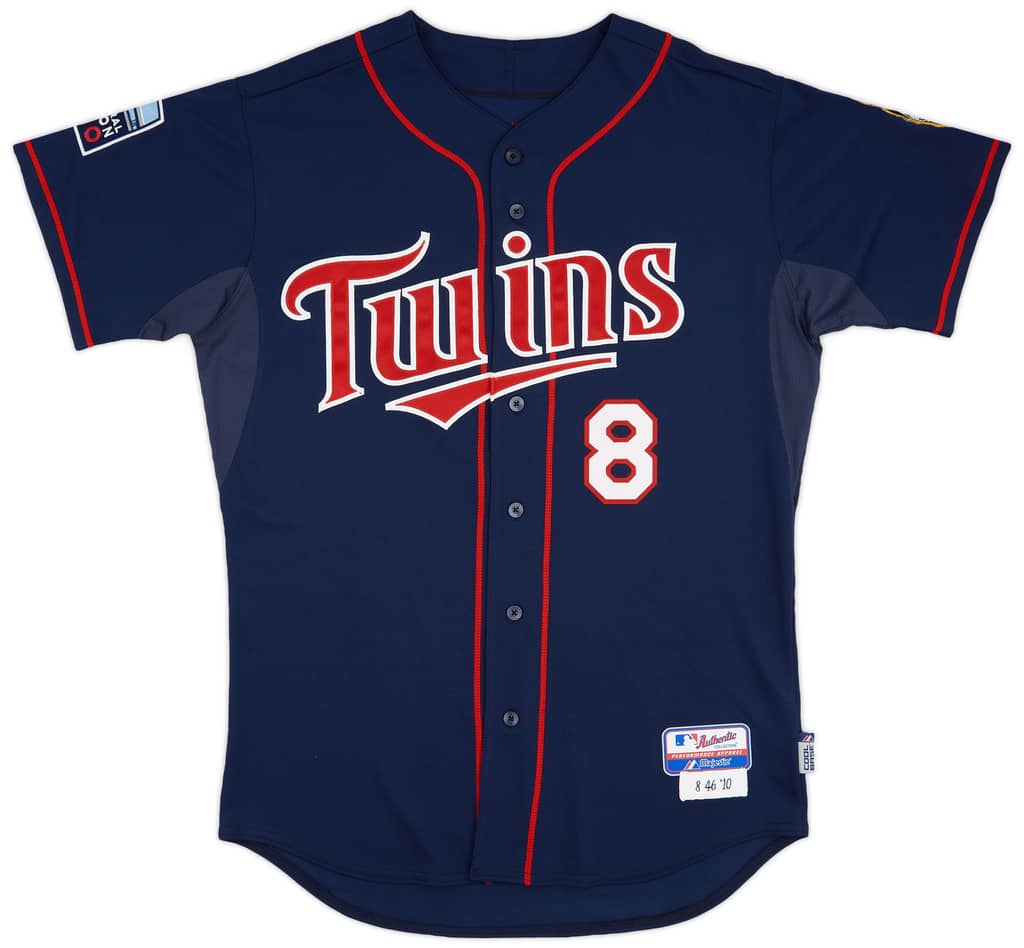 2010 Minnesota Twins Punto #8 Team Issued Majestic Alternate Jersey (Excellent) XL