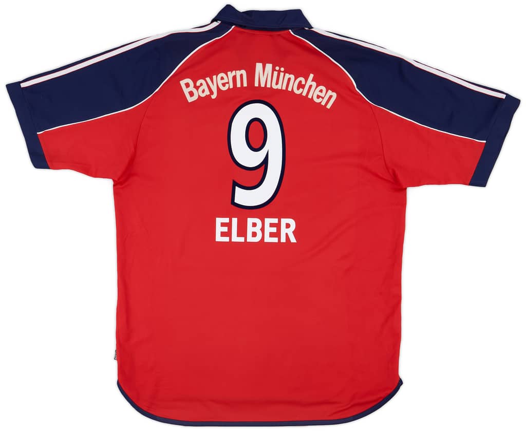 1999-01 Bayern Munich Home Shirt Elber #9 - 6/10 - (XL)