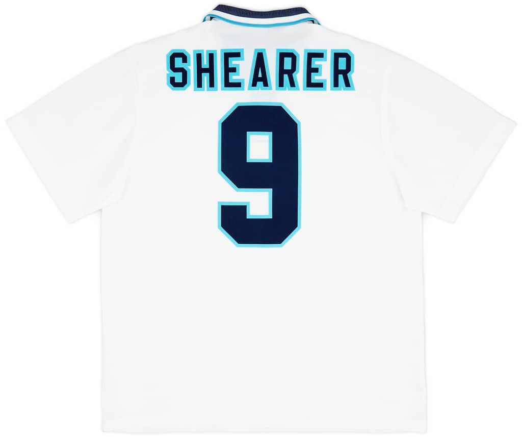 1995-97 England Home Shirt Shearer #9 - 9/10 - (XL)