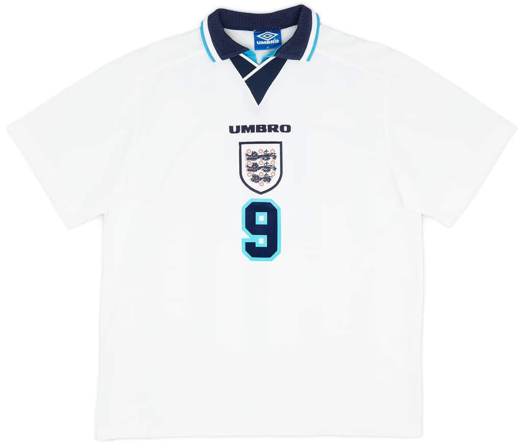1995-97 England Home Shirt Shearer #9 - 9/10 - (XL)