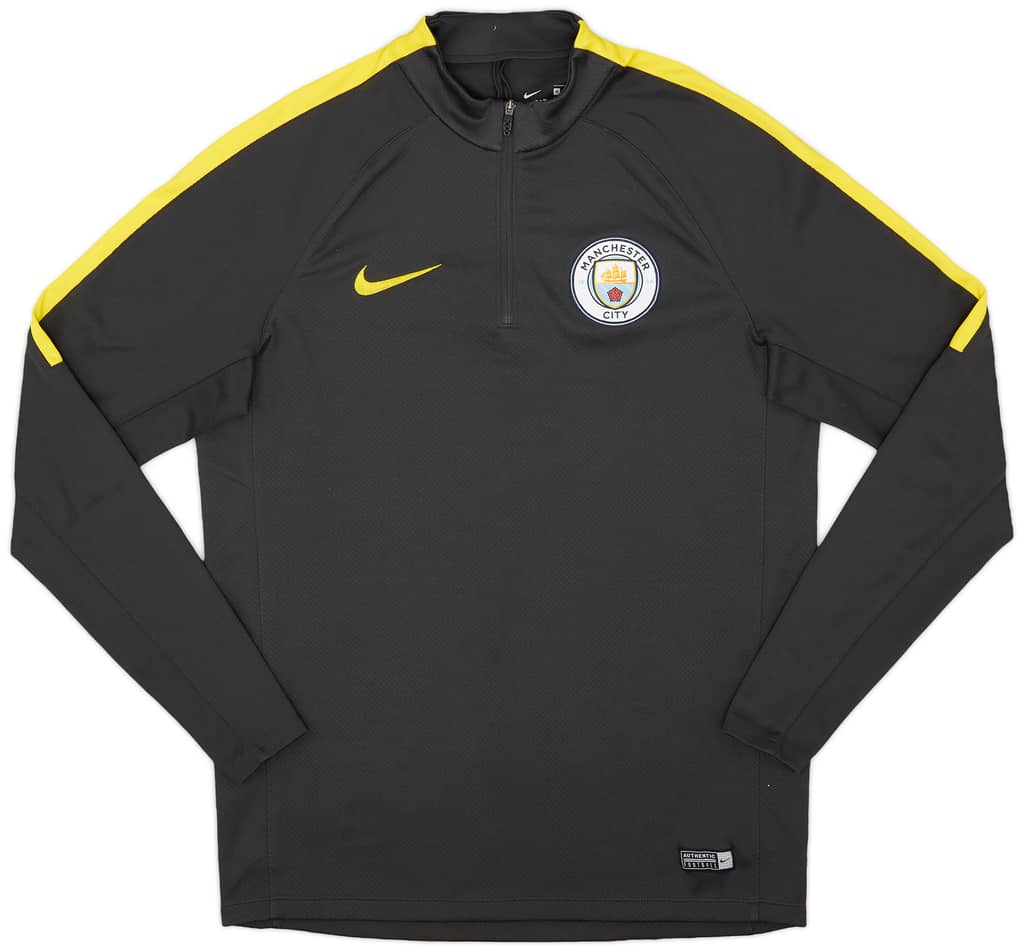 2016-17 Manchester City Nike 1/4 Zip Drill Top - 9/10 - (M)