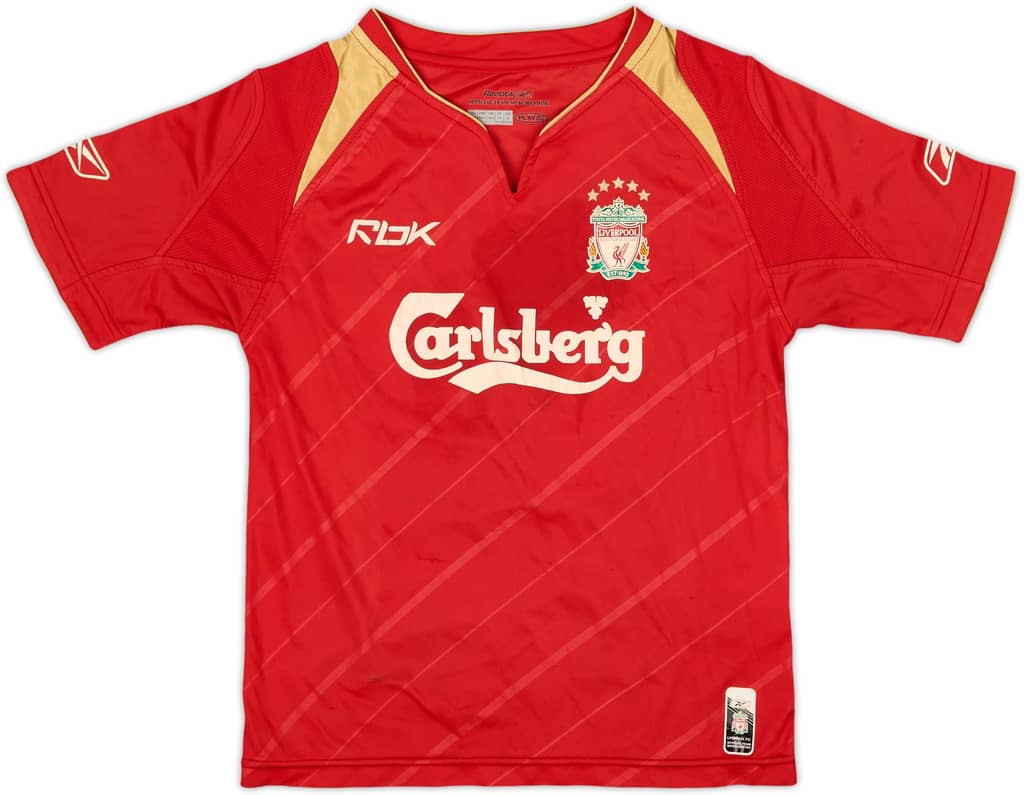 2005-06 Liverpool CL Home Shirt - 7/10 - (5-6 Years)