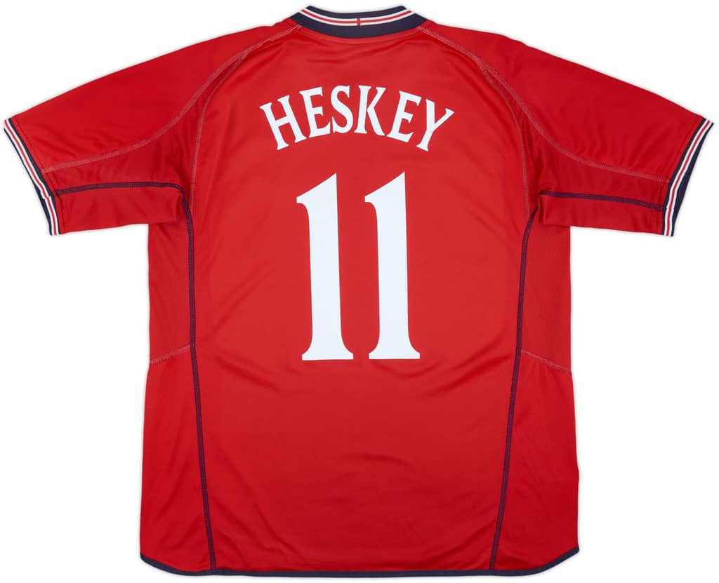 2002-04 England Away Shirt Heskey #11