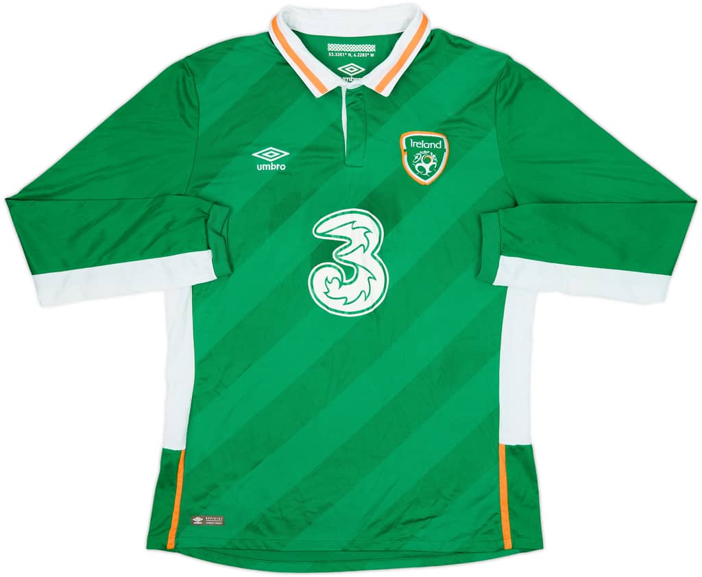 2016-17 Ireland Home L/S Shirt - 6/10 - (XL)