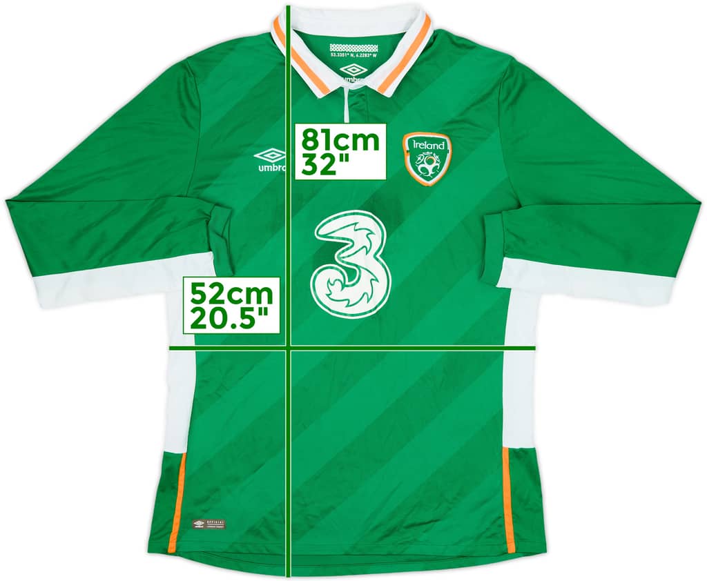 2016-17 Ireland Home L/S Shirt - 6/10 - (XL)