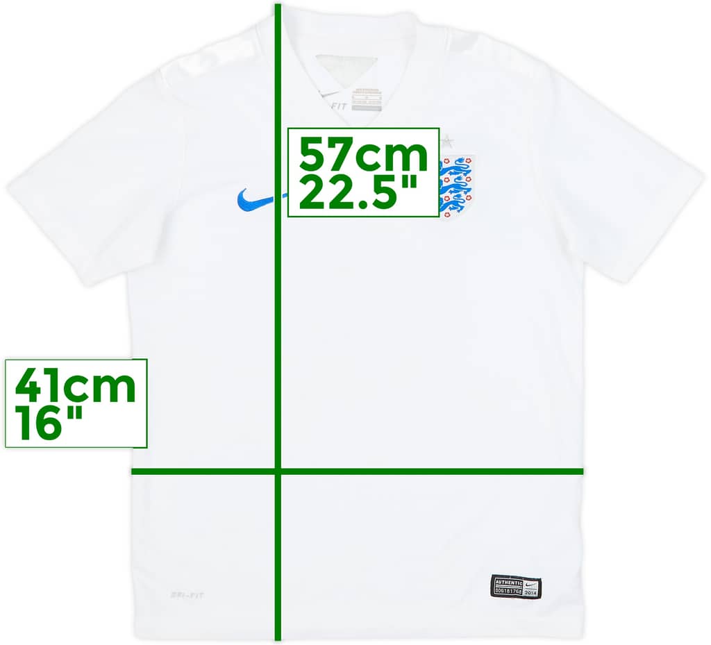 2014-15 England Home Shirt - 8/10 - (M.Boys)