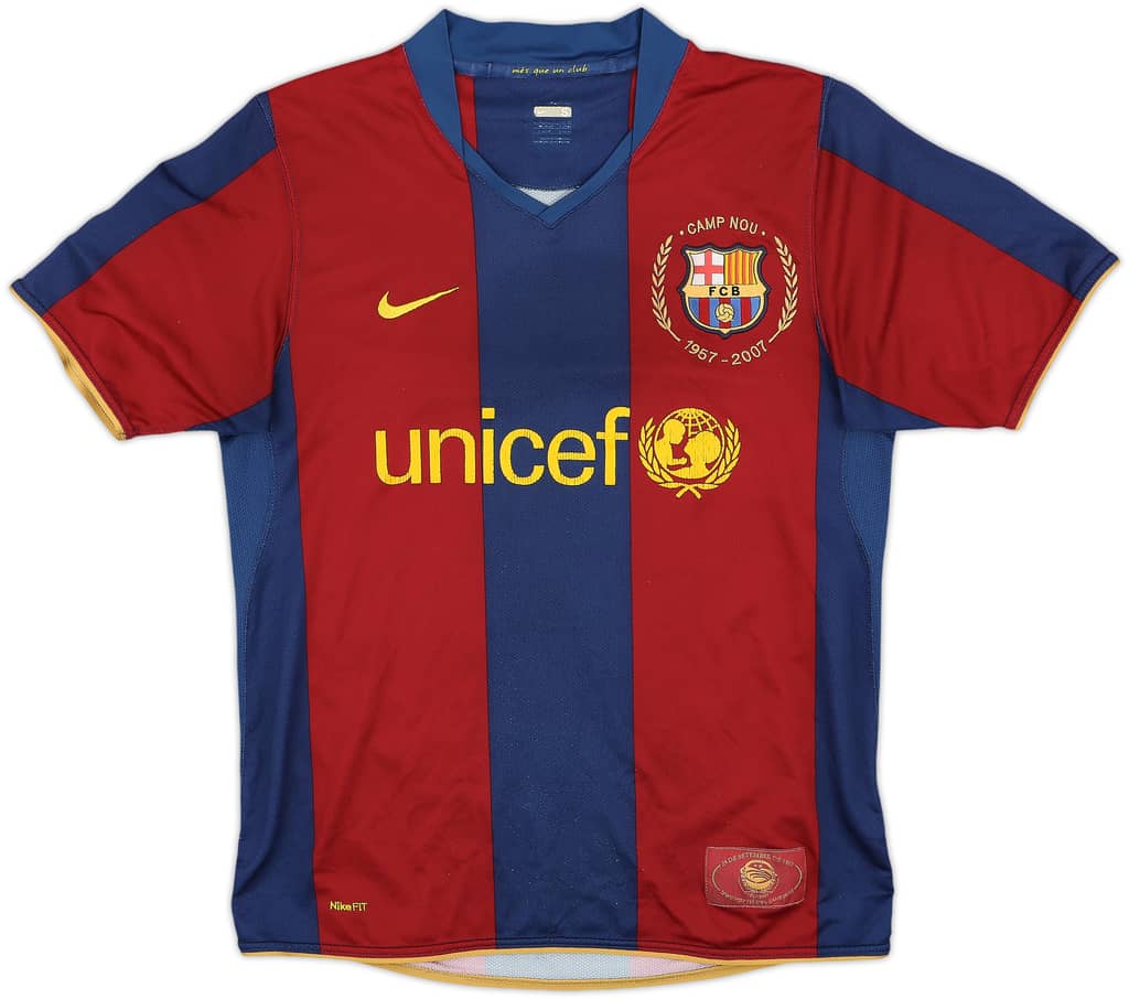 2007-08 Barcelona Home Shirt - 5/10 - (S)