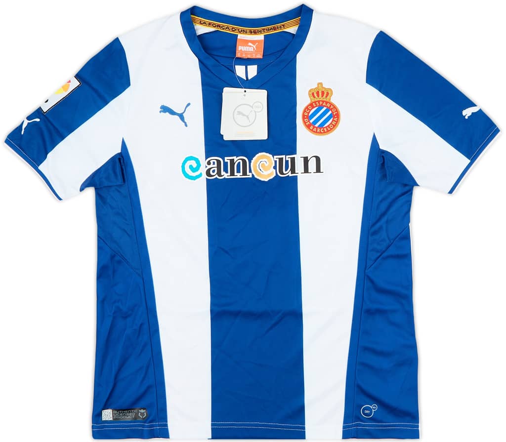 2013-14 Espanyol Home Shirt (L.Boys)