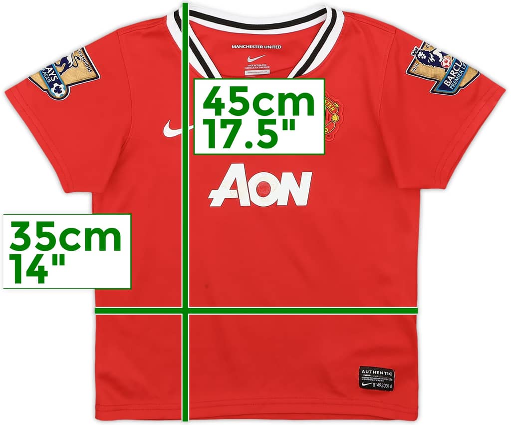 2011-12 Manchester United Home Shirt - 5/10 - (4-5 Years)
