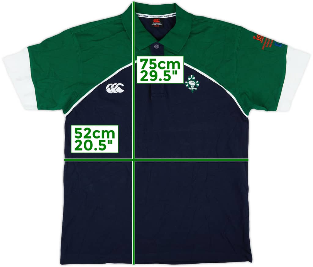 2007-08 Ireland Rugby Canterbury Polo Shirt - 9/10 - (M)