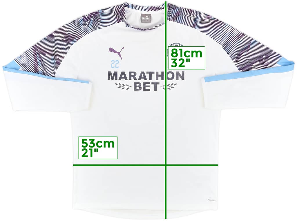 2019-20 Manchester City Player Issue Puma Drill Top #22 - 9/10 - (L)