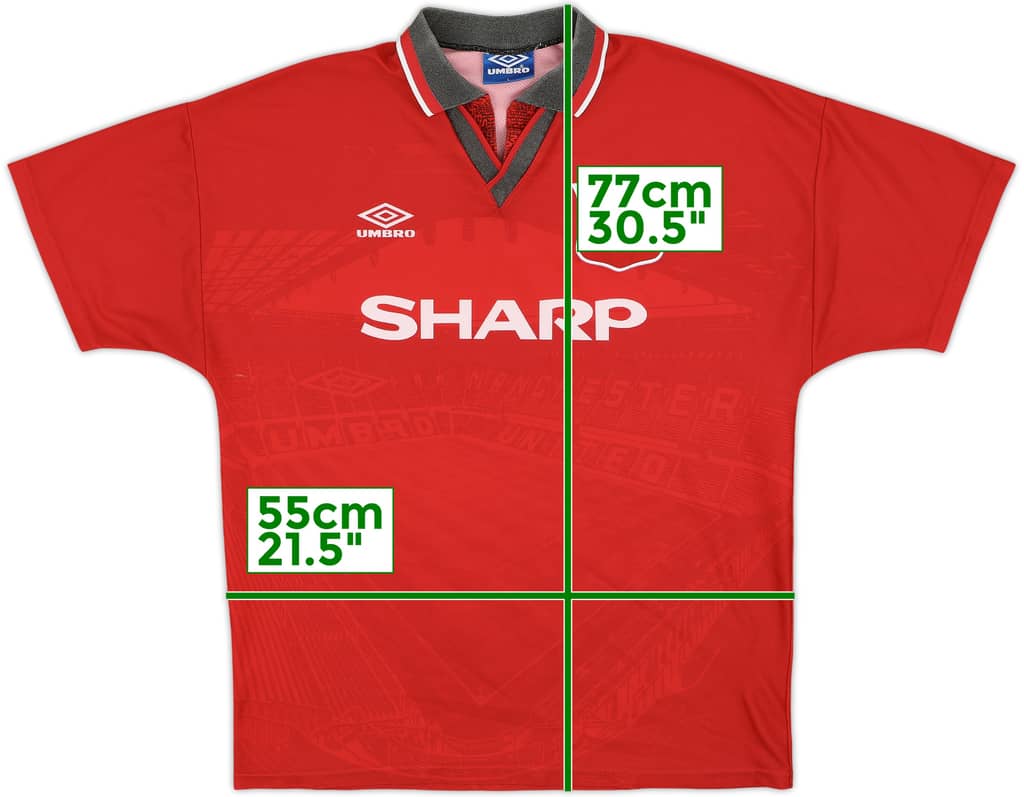 1994-96 Manchester United Home Shirt - 5/10 - (L)
