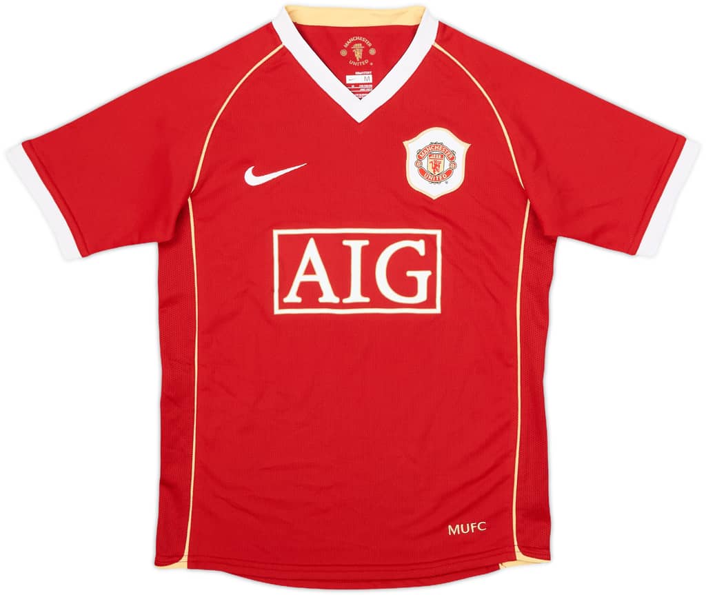 2006-07 Manchester United Home Shirt - 9/10 - (M.Boys)