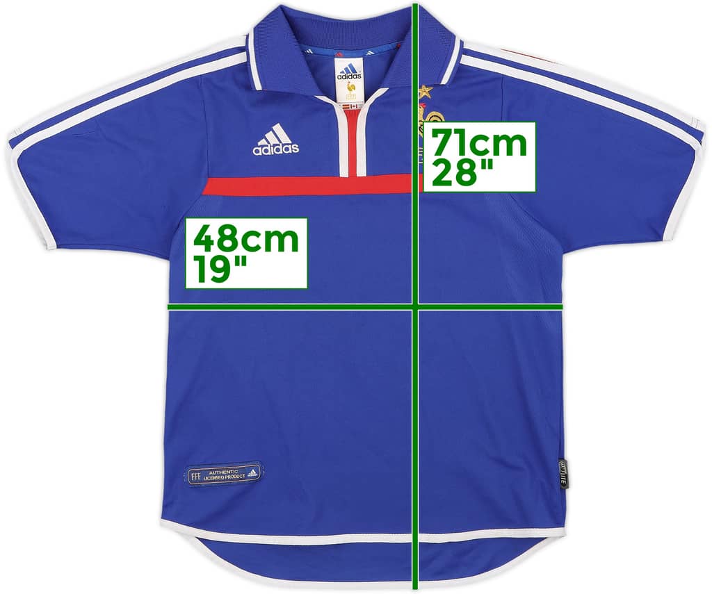 2000-02 France Home Shirt - 8/10 - (Y)