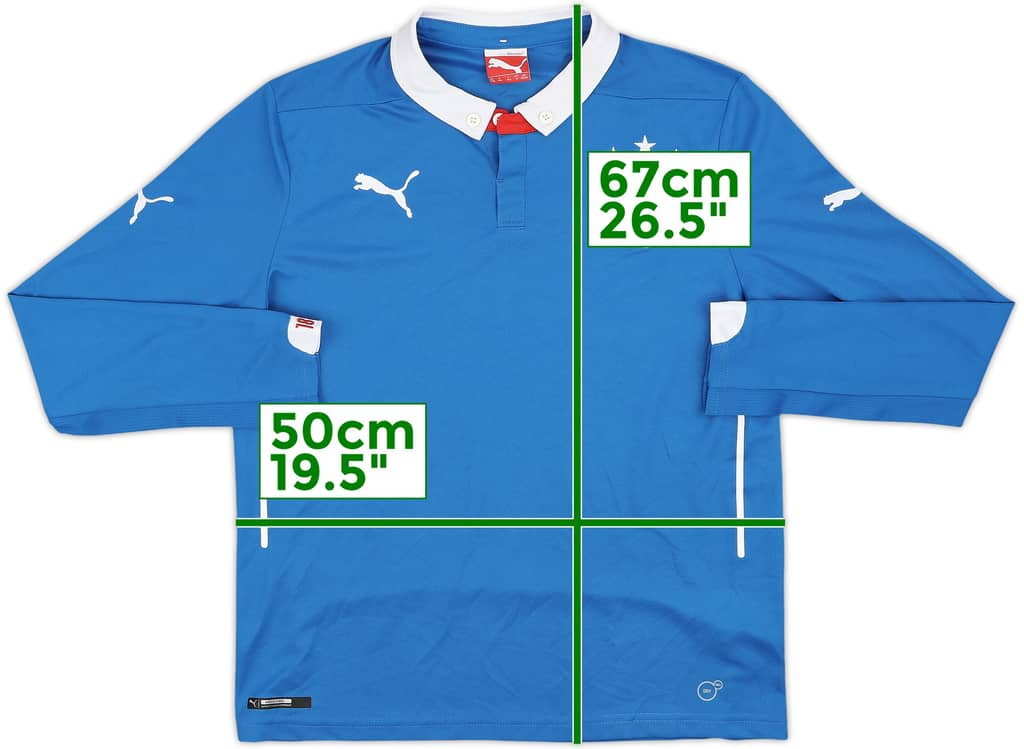 2014-15 Rangers Home L/S Shirt - 8/10 - (L.Boys)