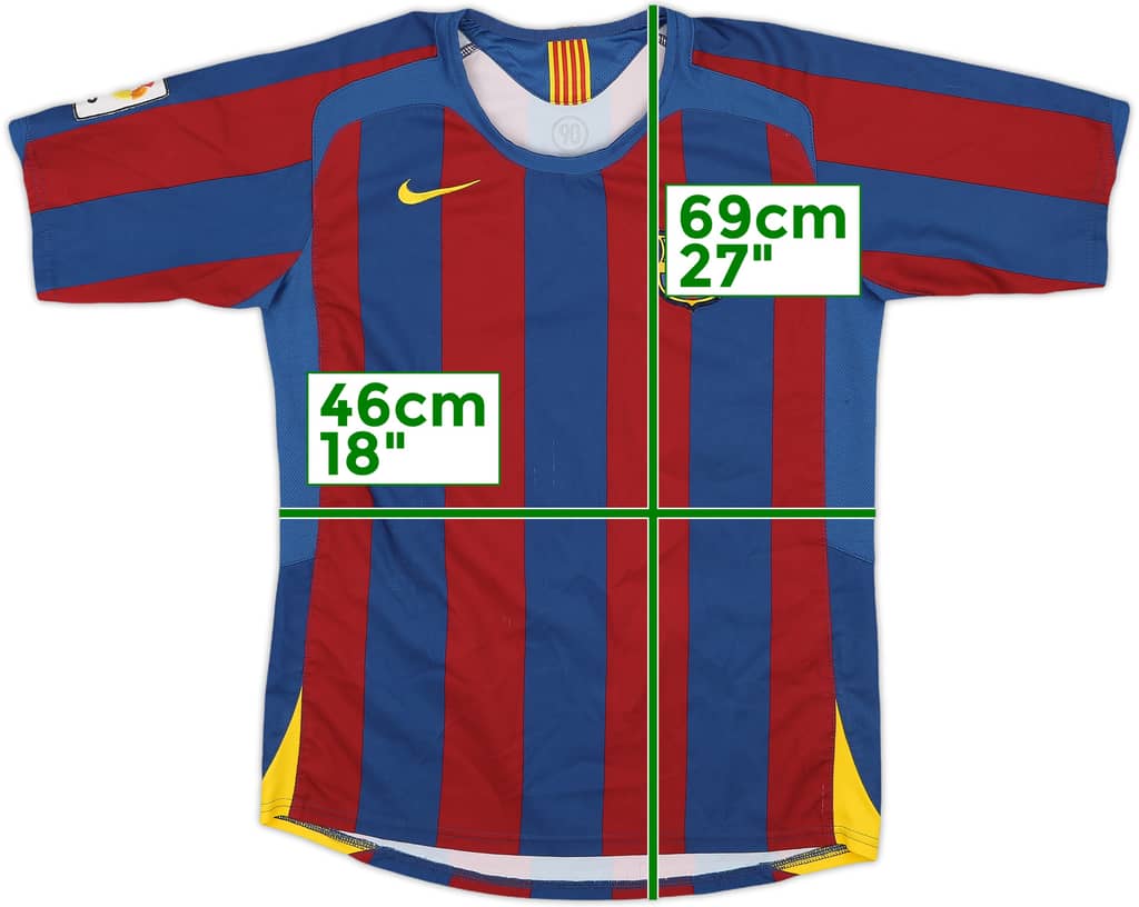 2005-06 Barcelona Home Shirt - 8/10 - (L.Boys)