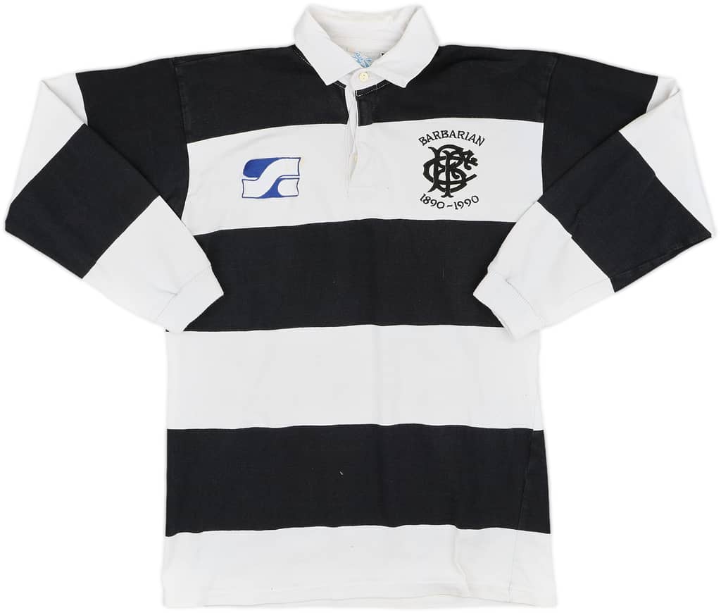 1990s Barbarians Rugby Polo L/S Shirt L/S Shirt - 8/10 - (L)