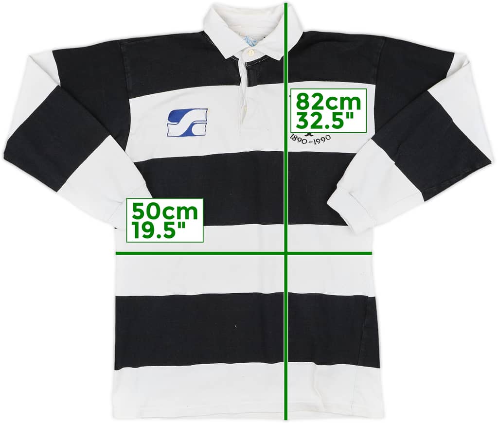 1990s Barbarians Rugby Polo L/S Shirt L/S Shirt - 8/10 - (L)