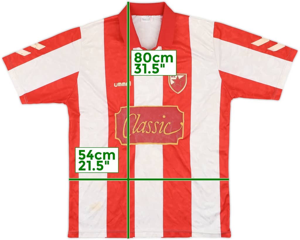 1992-94 Red Star Belgrade Home Shirt - 5/10 - (L)