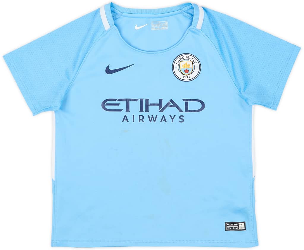 2017-18 Manchester City Home Shirt - 7/10 - (4-5 Years)