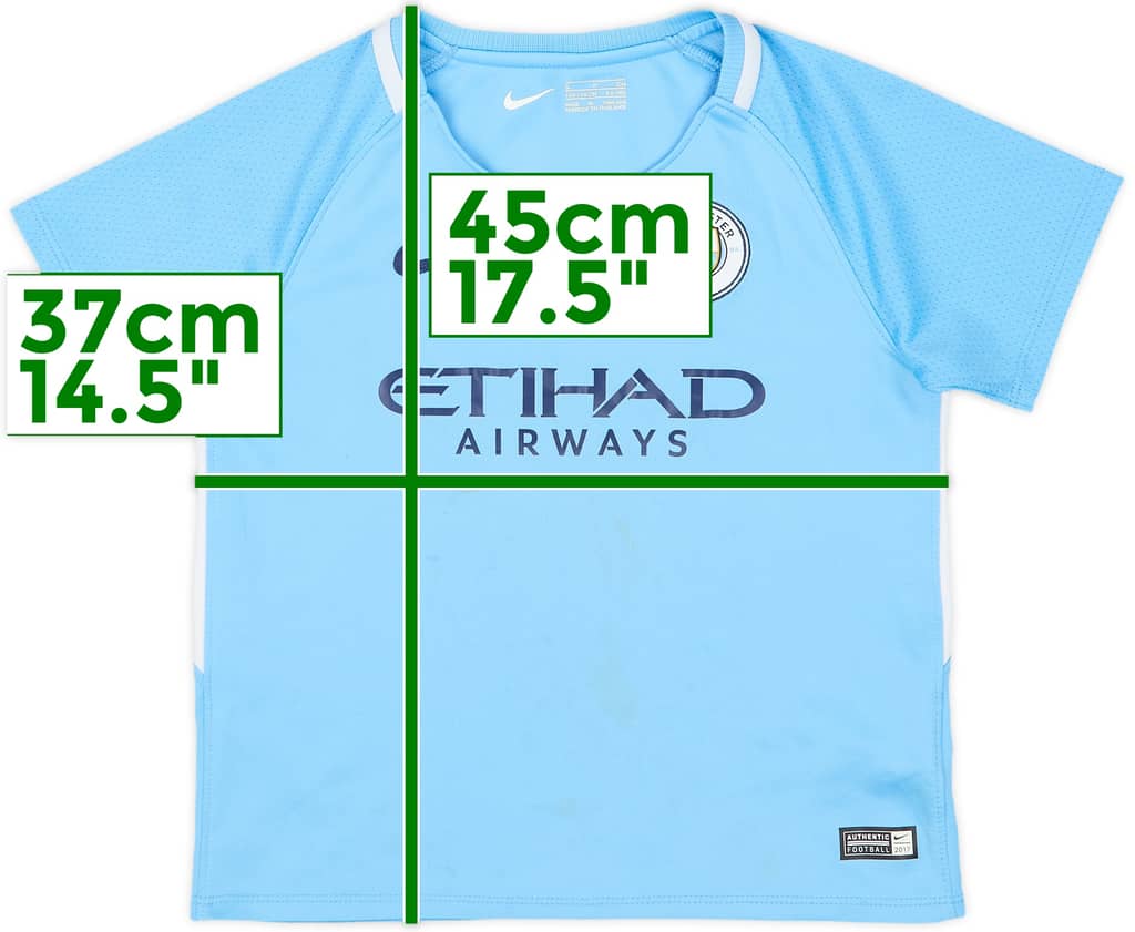 2017-18 Manchester City Home Shirt - 7/10 - (4-5 Years)