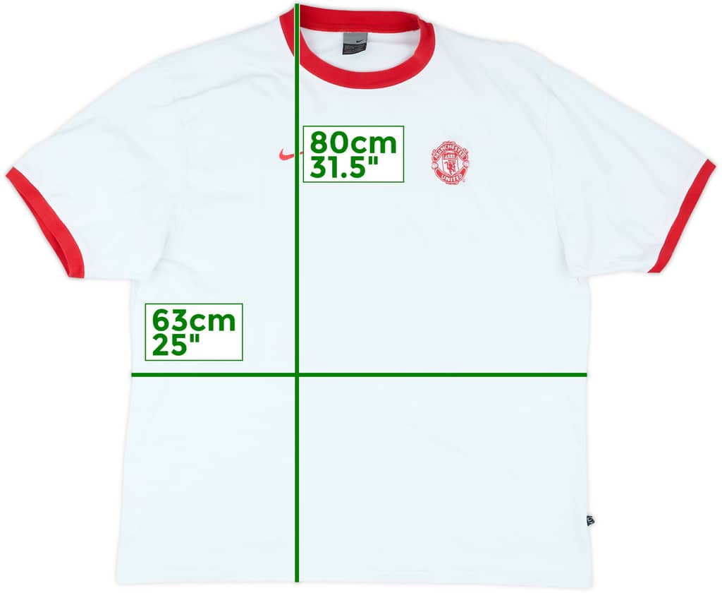 2003-04 Manchester United Nike Cotton Tee - 8/10 - (XXL)