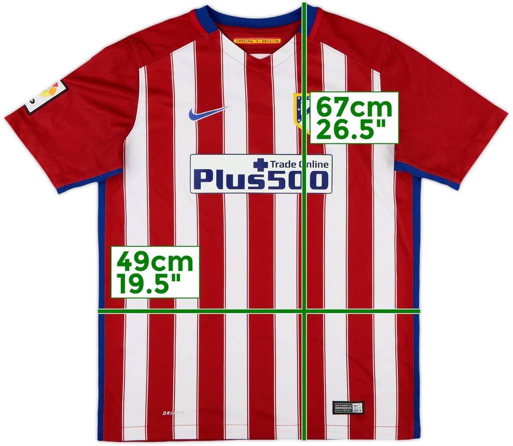 2015-16 Atletico Madrid Home Shirt - 9/10 - (XL.Boys)
