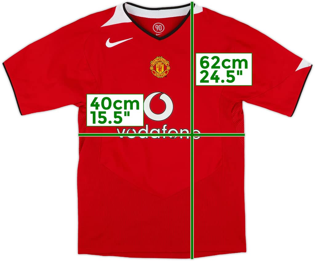 2004-06 Manchester United Home Shirt - 9/10 - (L.Boys)