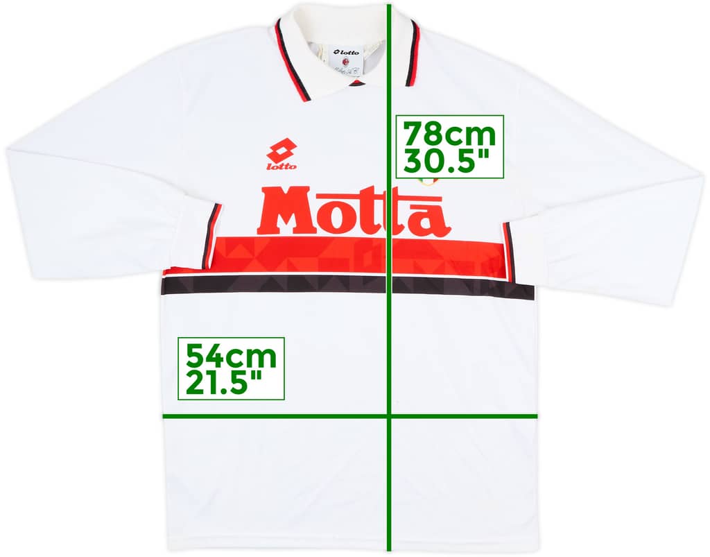 1993-94 AC Milan Away L/S Shirt - 7/10 - (L)