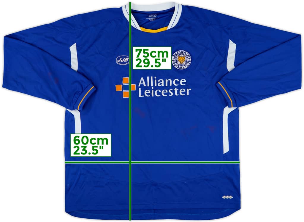2005-06 Leicester Home L/S Shirt - 8/10 - (XL)