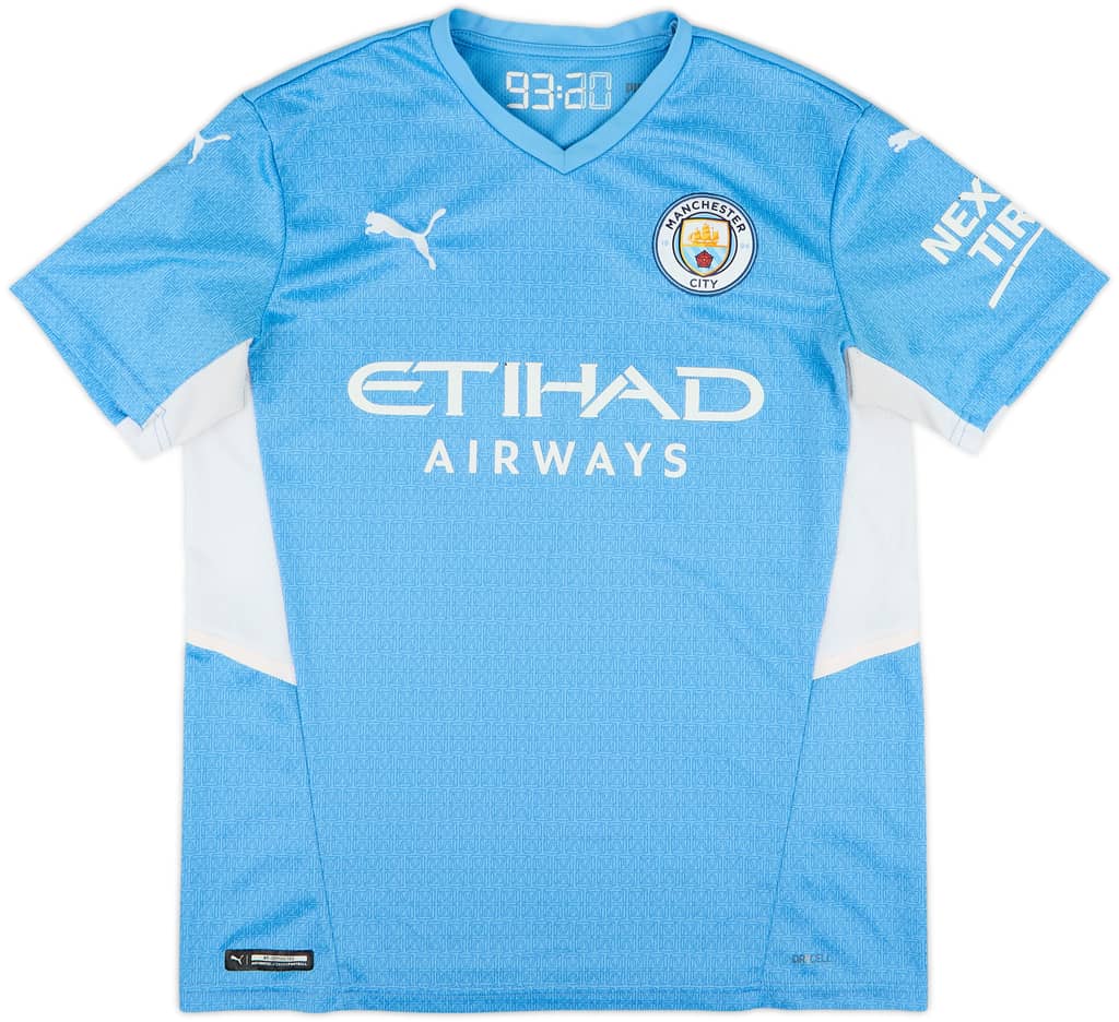 2021-22 Manchester City Home Shirt - 7/10 - (XL.Boys)