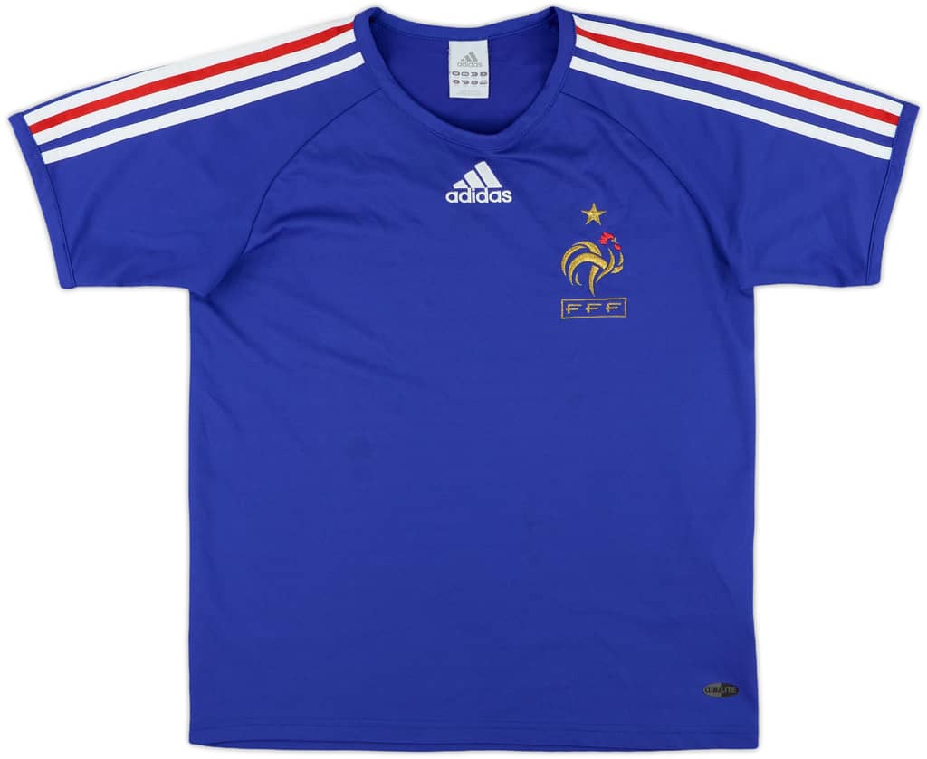 2007-08 France Basic Home Shirt - 9/10 - (XL.Boys)