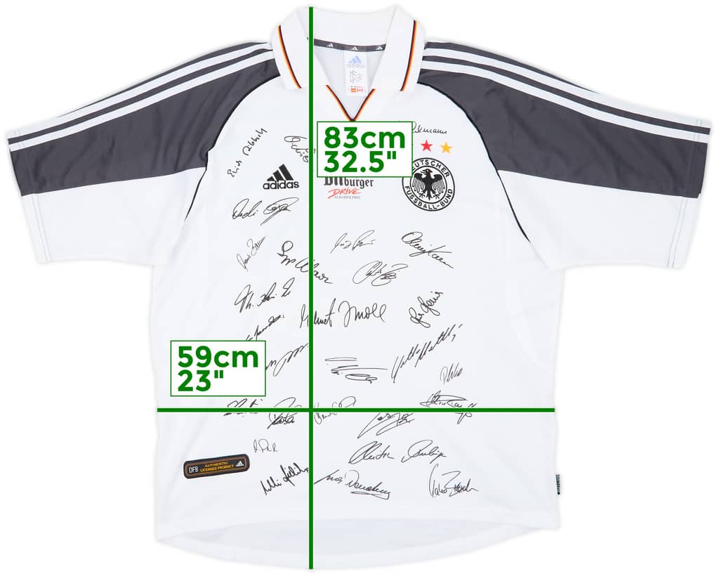 2000-02 Germany Squad Signed Home Shirt - 9/10 - (L)