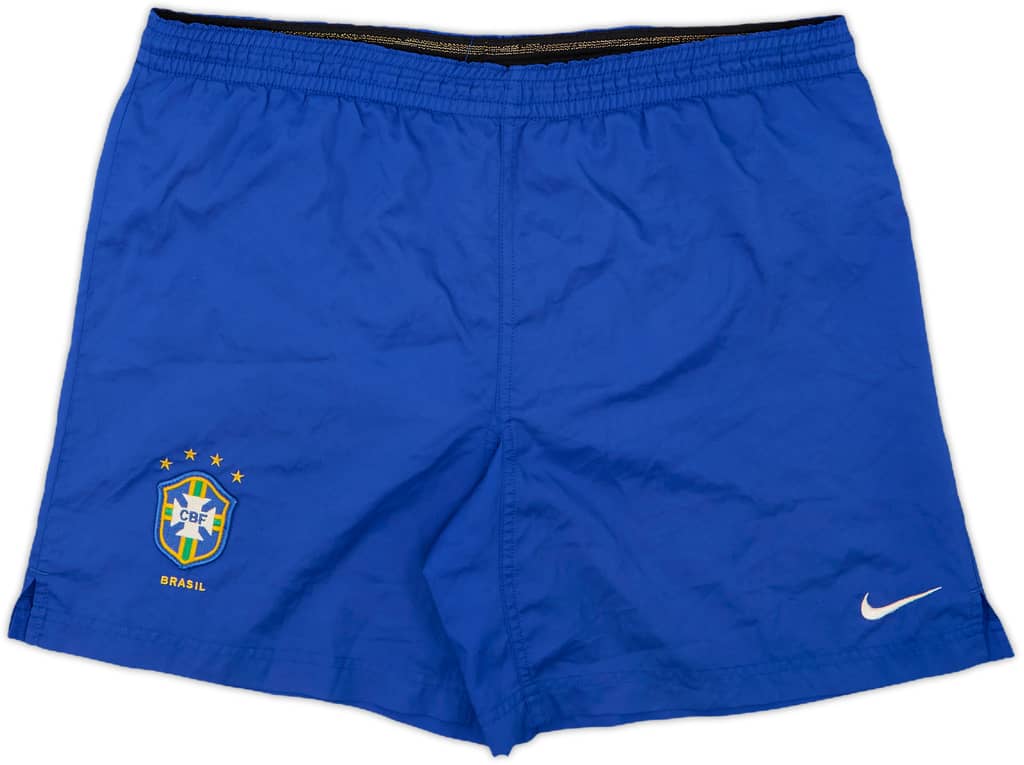 2000-02 Brazil Home Shorts - 9/10 - (XL.Boys)