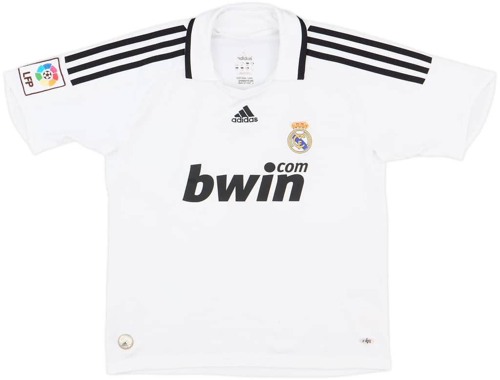 2008-09 Real Madrid Home Shirt - 9/10 - (M.Boys)