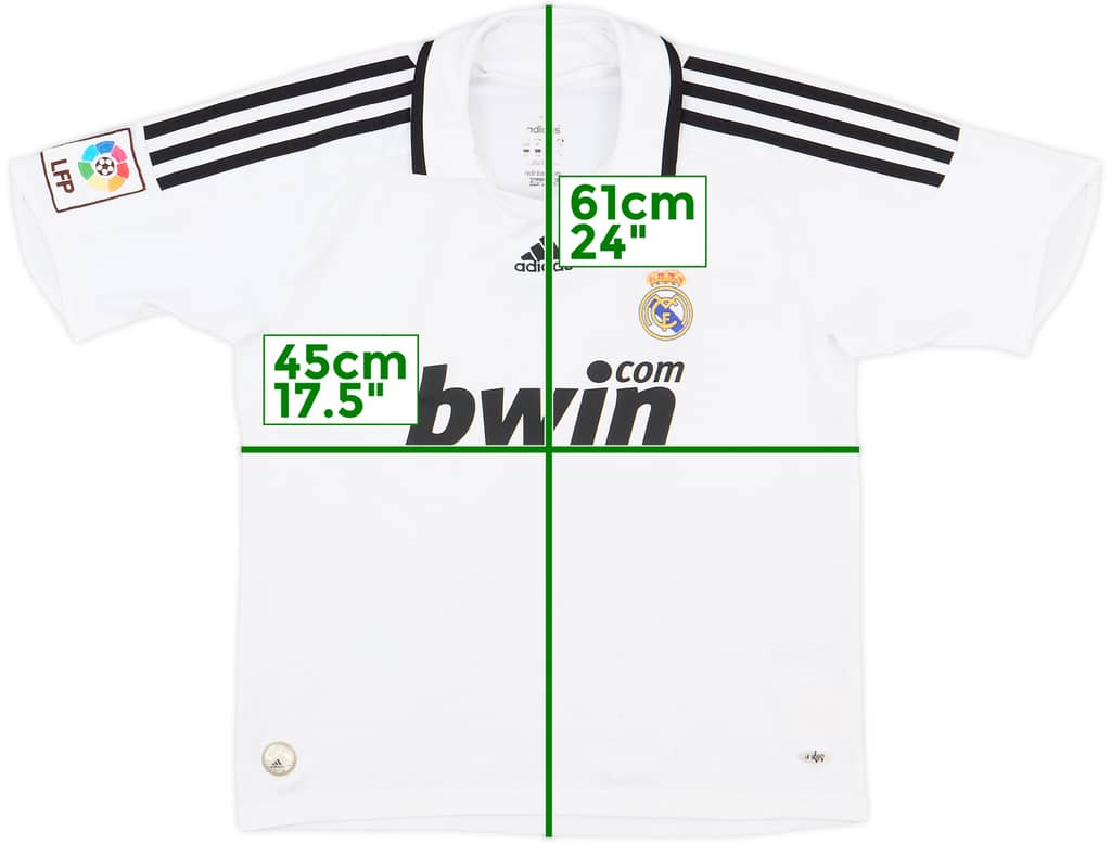 2008-09 Real Madrid Home Shirt - 9/10 - (M.Boys)
