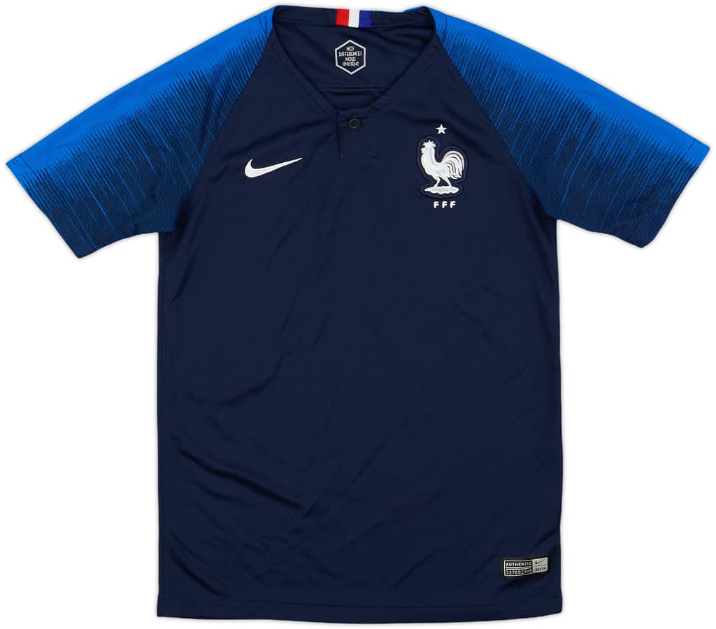 2018 France Home Shirt - 9/10 - (M.Boys)
