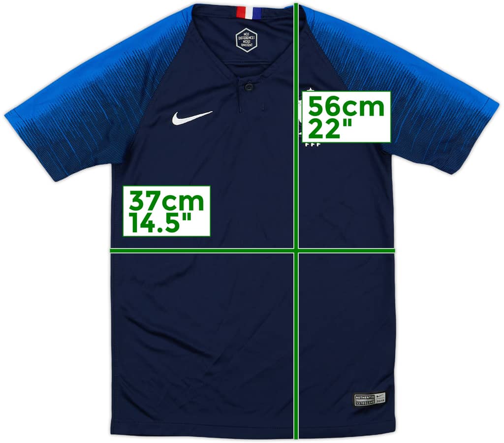 2018 France Home Shirt - 9/10 - (M.Boys)