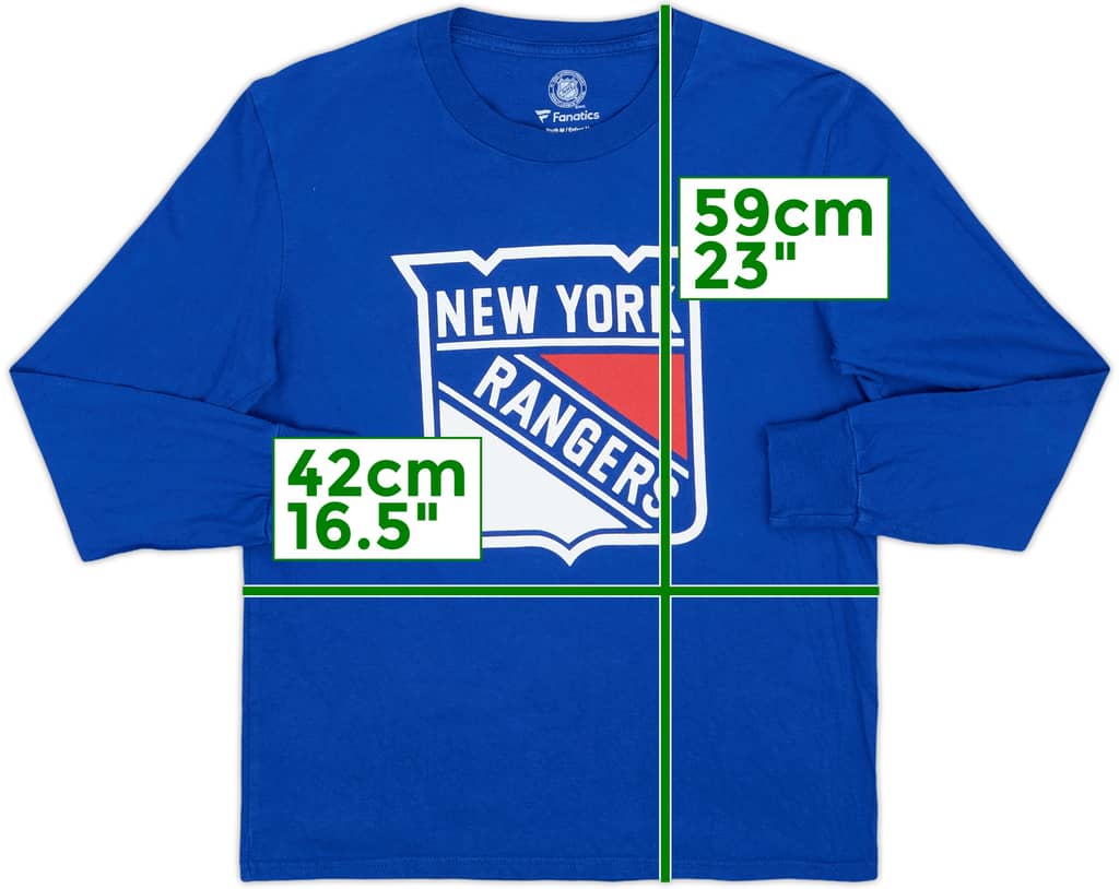 2012-13 New York Rangers Fanatics L/S Tee - 8/10 - (M.Boys)